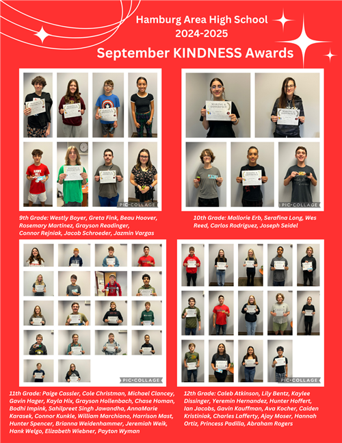 September Kindness Award Winners